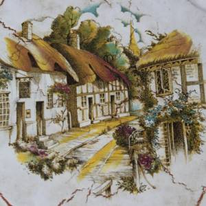 3er Set Wandfliesen mit dörflichen Motiven Cottage Style Vintage 80er Jahre Bild 7
