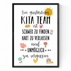 Abschiedsgeschenk Kindergarten Kita Team Erzieherin Geschenk Danke Bild 1