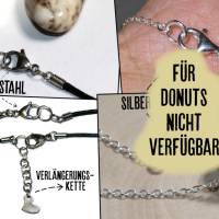 Sodalith (Donut) | Halskette mit Band --- Stein-Größe: 29 mm Bild 8