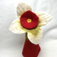 hübsche bunte Blume aus Filz/ Eierwärmer, in verschiedenen Farben bestellbar Bild 2
