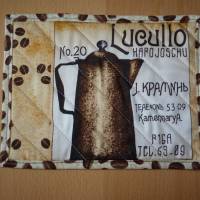 2 MugRugs für den Kaffeepott Tassenteppich Tassenplatz Untersetzer Becherteppich Unterlage Tassenunterlage Bild 1