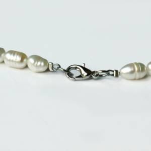 Süßwasserperlen Halskette unisex eine Naturperlenkette als Perlen Choker oder Perlenkette als modernes Geschenk für ihn Bild 4