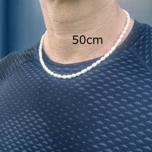 Süßwasserperlen Halskette unisex eine Naturperlenkette als Perlen Choker oder Perlenkette als modernes Geschenk für ihn Bild 5