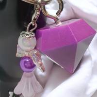 Schlüsselanhänger mit Schutzengel - Diamant - NicSa-Art SA000067 - Einzelstück Bild 1