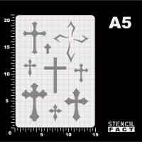Schablone Kreuz Cross Gothic 9 Motive - BT26 Bild 2