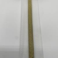 Reißverschluss Golden Star, weiß mit hellgoldener Spiralraupe, breit Bild 3