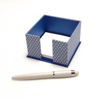 Zettelkasten Zettelbox blau Buchbinderhandwerk von Pappelapier Bild 1