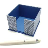 Zettelkasten Zettelbox blau Buchbinderhandwerk von Pappelapier Bild 3