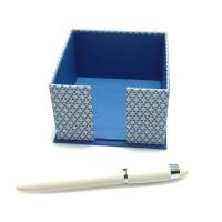 Zettelkasten Zettelbox blau Buchbinderhandwerk von Pappelapier Bild 4