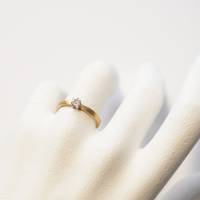 Ring 750 Gold mit Diamant im Rosenschliff ein moderner Klassiker Bild 1
