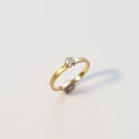 Ring 750 Gold mit Diamant im Rosenschliff ein moderner Klassiker Bild 10