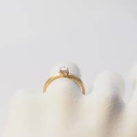 Ring 750 Gold mit Diamant im Rosenschliff ein moderner Klassiker Bild 2