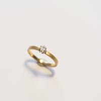 Ring 750 Gold mit Diamant im Rosenschliff ein moderner Klassiker Bild 7