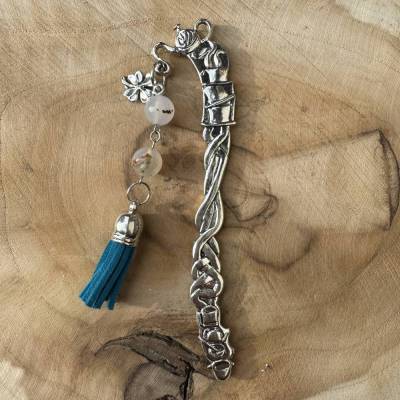 Handgefertigtes Lesezeichen mit Edelsteinen, UNIKAT