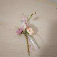 Geschenkaufleger, Blumenstrauß zum basteln , dekorieren - Tischdeko oder Geschenken rosa, lila ,lavendel, weinrot 13 cm Bild 3