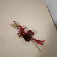 Geschenkaufleger, Blumenstrauß zum basteln , dekorieren - Tischdeko oder Geschenken rosa, lila ,lavendel, weinrot 13 cm Bild 4