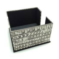 Zettelkasten Zettelbox Buchstaben Buchbinderhandwerk von Pappelapier Bild 4