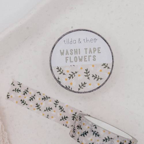 Washi Tape Blumen Klebeband Blumenwiese / Blüten - Wiese Washi Tape - Masking Tape Bullet Journal