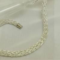 zarte anschmiegsame Silberkette, Schlangenkette gestrickt aus Silberdraht Bild 2
