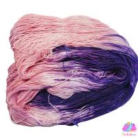 Handgefärbte Socken- und Tuchwolle mit Bambus, 4fädig, 100 g Strang, Farbe: rosa/lila Bild 2
