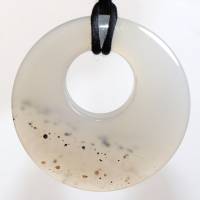 Achat (Donut) | Halskette mit Band --- Stein-Größe: 40 mm Bild 3