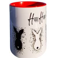 Happy Hoppel Osterhase auf Tasse für Kaffee oder Tee ein originelles Geschenk Bild 3