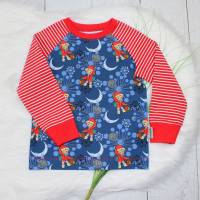 Sandmann | Langarmshirt | Pullover | Longsleeve | Raglan | Raglanshirt | blau | rot | Bild 1