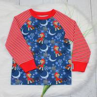 Sandmann | Langarmshirt | Pullover | Longsleeve | Raglan | Raglanshirt | blau | rot | Bild 4