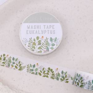 Washi Tape Eukalyptus Zweige Klebeband Blumen / Blüten - Wiese Washi Tape - Masking Tape Bullet Journal Flower Branch Bild 5