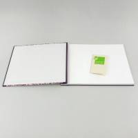 Notizbuch, Japanbindung, perle metallic, 18 x 25 cm, handgefertigt, Bild 6