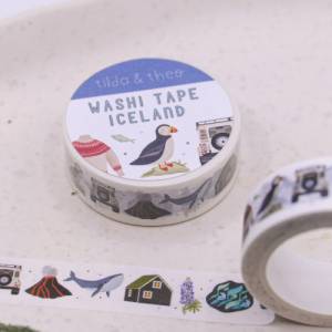Washi Tape Island Klebeband Reise Skandinavien - Iceland Washi Tape - Masking Tape Bullet Journal Italienreise - Washi T Bild 2