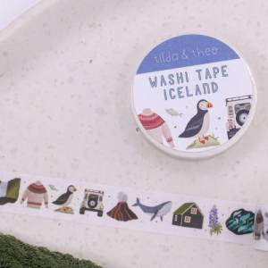 Washi Tape Island Klebeband Reise Skandinavien - Iceland Washi Tape - Masking Tape Bullet Journal Italienreise - Washi T Bild 5