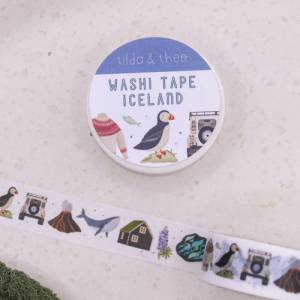 Washi Tape Island Klebeband Reise Skandinavien - Iceland Washi Tape - Masking Tape Bullet Journal Italienreise - Washi T Bild 6