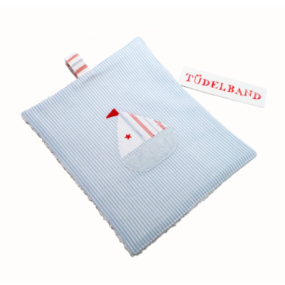 Babywaschlappen Kinderwaschlappen...Schnutentuch...kleiner Segler...hellblau...rot...