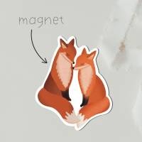 Magnet Fuchs Paar Kühlschrankmagnet - Geschenk Füchse Magnet - Geschenk Wohnungseinweihung Magneten Fuchs Dekoration Bild 1