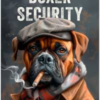 Hundeschild BOXER SECURITY, wetterbeständiges Warnschild Bild 1