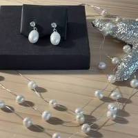 Extravagante Perlenkette,Mehrreihige Halskette mit Perlen,Perlencollier,Brautschmuck,Perlenschmuck,Hochzeitsschmuck, Bild 6