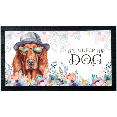 Napfunterlage IRISH SETTER mit rutschfester Rückseite aus Gummi