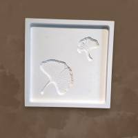 Raysin Schalen mit Relief Ginkgoblättern/Ginkgoblatt, Tablett zur Aufbewahrung, Schale Blume, Oval, Quadrat Bild 4
