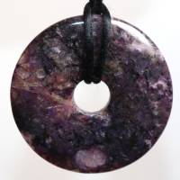Charoit (Donut) | Halskette mit Band --- Stein-Größe: 35 mm Bild 4