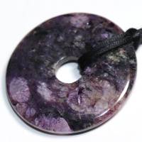Charoit (Donut) | Halskette mit Band --- Stein-Größe: 35 mm Bild 5