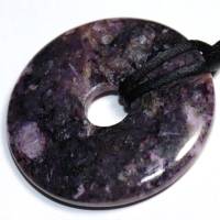 Charoit (Donut) | Halskette mit Band --- Stein-Größe: 35 mm Bild 6