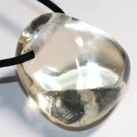 Citrin | Halskette mit Band oder Silber 925 --- Stein-Größe: 25 x 21 mm Bild 1