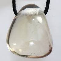 Citrin | Halskette mit Band oder Silber 925 --- Stein-Größe: 25 x 21 mm Bild 3