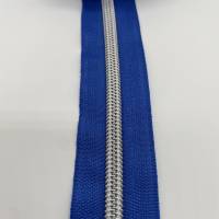 Reißverschluss Silver Star, royalblau mit silberner Spiralraupe, breit Bild 4