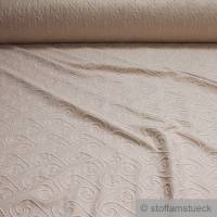 Stoff Wolle Polyamid natur Stickerei Mäander angeraut Decke Vorhang JAB WE7154-071 Bild 1