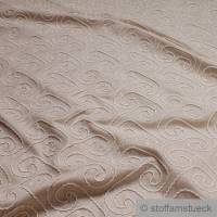 Stoff Wolle Polyamid natur Stickerei Mäander angeraut Decke Vorhang JAB WE7154-071 Bild 2