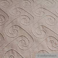 Stoff Wolle Polyamid natur Stickerei Mäander angeraut Decke Vorhang JAB WE7154-071 Bild 4