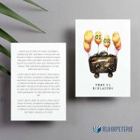 Ruhrpott Geburtstag Einladungskarte selbst gestalten | A6 Klappkarte | Personalisiert | Wunschalter Bild 4