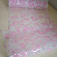Tischband mit rosa Herzen 25cm breit  zum basteln Dekorieren Organza - Kindergeburtstag - Schulanfang Babyparty Bild 2
